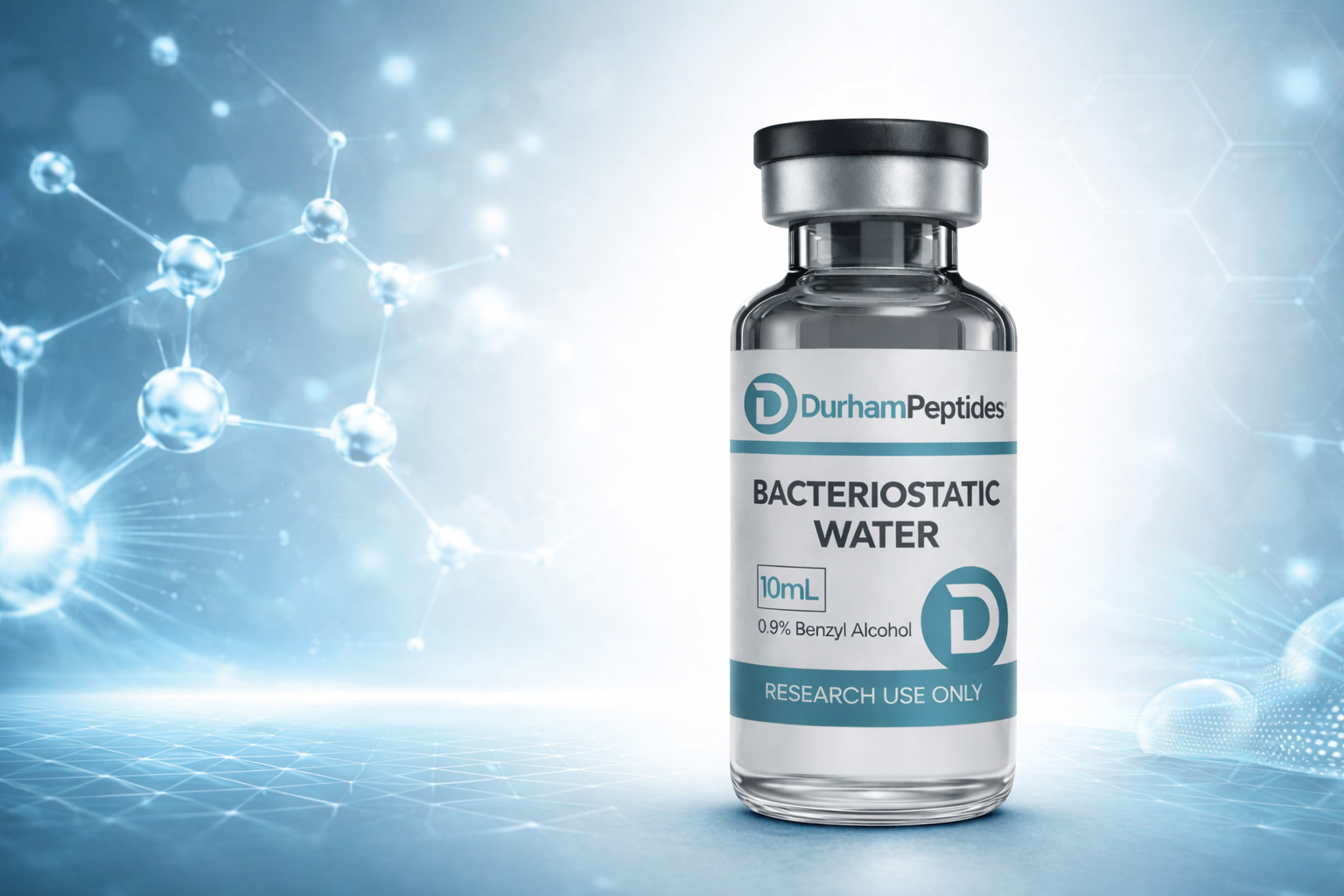 Bacteriostatic water 10mL for peptide reconstitution Durham Peptides Canada