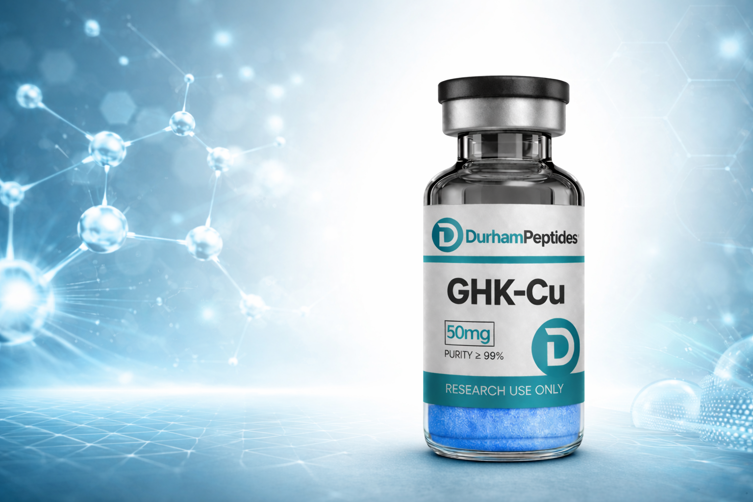 GHK-Cu skin hair collagen copper peptide regeneration research Durham Peptides Canada
