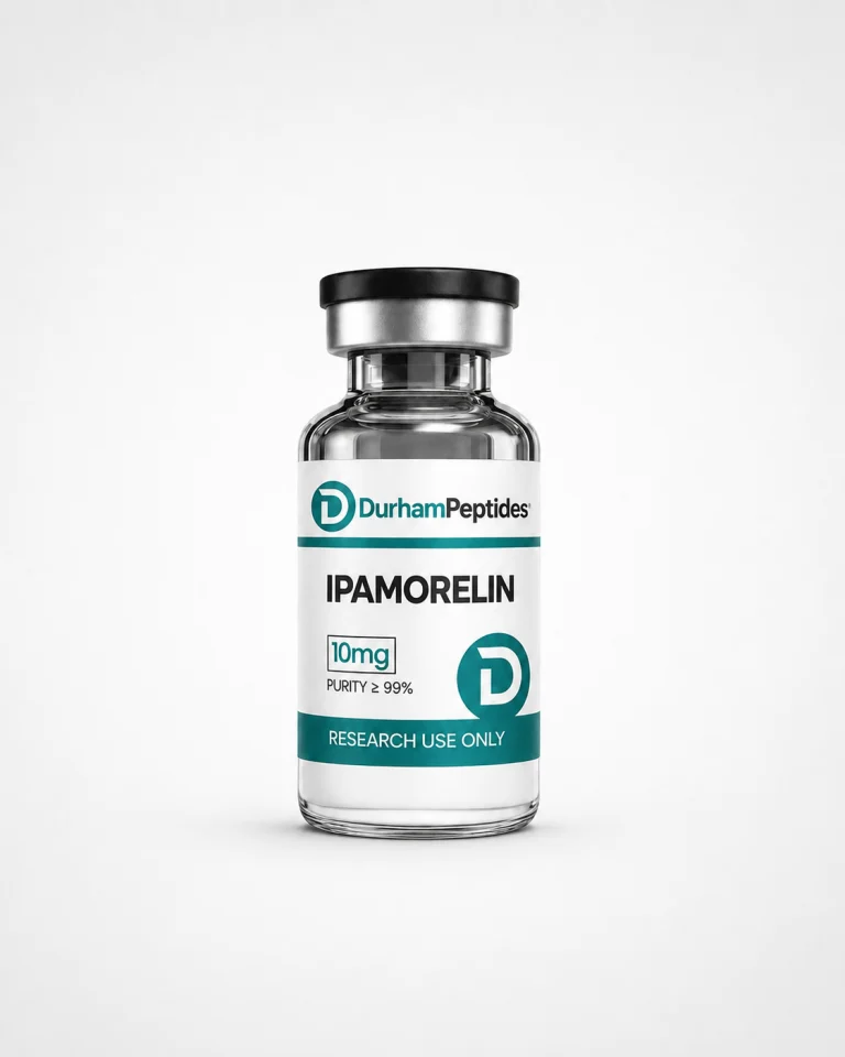 Ipamorelin somatopause aging GH IGF-1 axis decline research selective GHS-R Durham Peptides Canada
